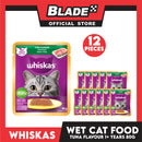 12pcs Whiskas Tuna Pouch Wet Cat Food 80g Tuna Flavour