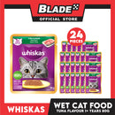 24pcs Whiskas Tuna Pouch Wet Cat Food 80g Tuna Flavour