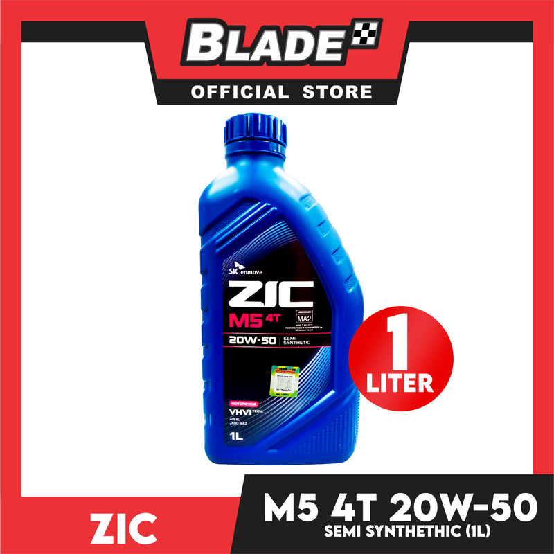 SK ZIC M5 4T 20W-50 Semi-Synthetic 1 Liter