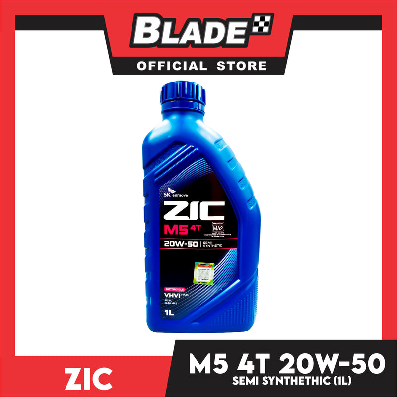 SK ZIC M5 4T 20W-50 Semi-Synthetic 1 Liter