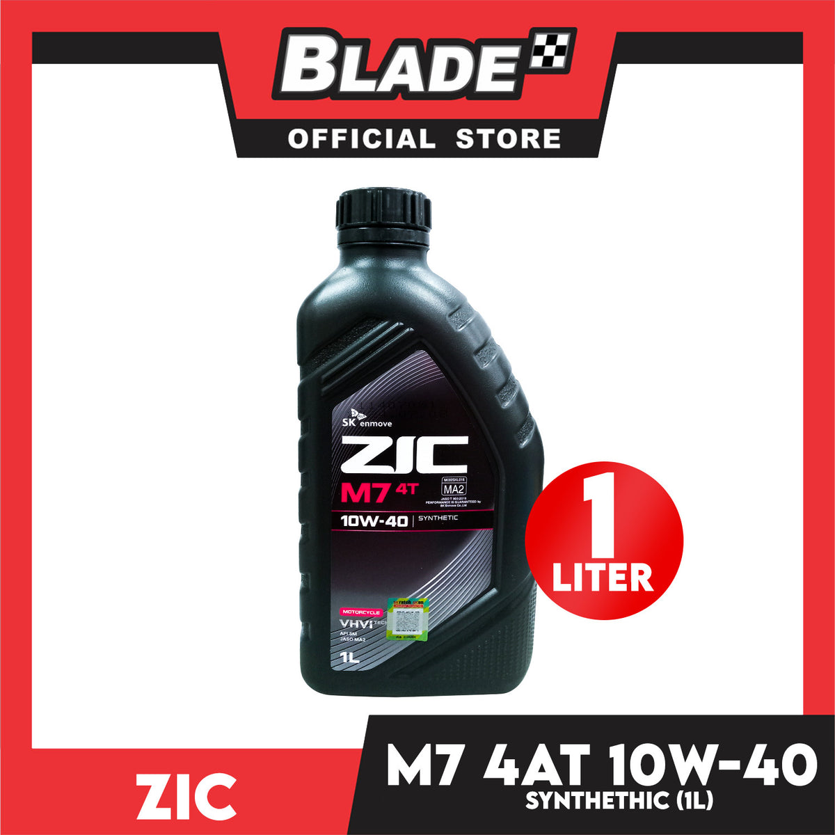 SK Zic M7 4T 10W-40 Synthetic For Motorcycle 1Liter