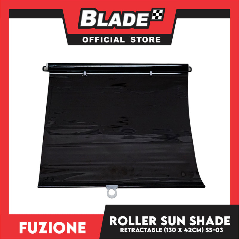 Fuzione Retractable Roller Sun Shade Tint (Black) SS-03 42x130cm