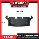 Rabee Car Matting for Toyota Fortuner 1st-3rd Row 2015-2020 (Black) Deep Dish Matting