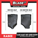Rabee Car Matting for Toyota Raize 1st-2nd Row 2021+ (Black) Deep Dish Matting