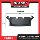 Rabee Car Matting for Toyota Innova 1st-3rd Row 2015-2020 (Black) Deep Dish Matting
