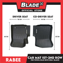 Rabee Car Matting for Toyota Hilux 1st-2nd Row 2016+ (Black)