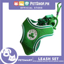 Pet Harness with Leash Boston Celtics Basketball Design