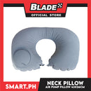 Ultralight Inflatable Air Neck Pillow for Travel Camping Office Flocking 43 x 26 cm