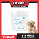 Purpaws Clean My Eyes Organic Pet Dog Cat Eye Wipes 200pcs Sheets Fragrance-Free