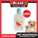 Gentle Paws Organic Plant Based Pet Mouthwash (Fresh Watermelon) 60ml