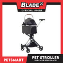 Pet Stroller / Carrier Four Wheel Foldable Stroller for Pet Cat &amp; Dog (Dark Gray) PC700