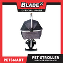 Pet Stroller / Carrier Four Wheel Foldable Stroller for Pet Cat &amp; Dog (Dark Gray) PC700