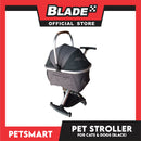 Pet Stroller / Carrier Four Wheel Foldable Stroller for Pet Cat &amp; Dog (Dark Gray) PC700