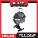 Pet Stroller / Carrier Four Wheel Foldable Stroller for Pet Cat &amp; Dog (Dark Gray) PC700