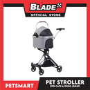 Pet Stroller / Carrier Four Wheel Foldable Stroller for Pet Cat &amp; Dog (Light Gray) PC700