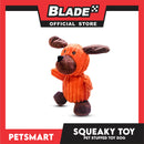 Pet Toy Squeeky Stuffed Animal Dog (Orange)