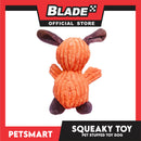 Pet Toy Squeeky Stuffed Animal Dog (Orange)