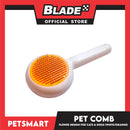 Pet Comb Easy Clean Flower Design (White Orange)
