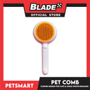 Pet Comb Easy Clean Flower Design (White Orange)