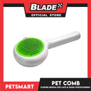 Pet Comb Easy Clean Flower Design (White Green)