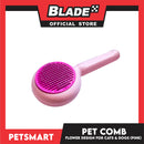 Pet Comb Easy Clean Flower Design (Pink)