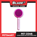 Pet Comb Easy Clean Flower Design (Pink)