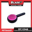 Pet Comb Easy Clean Flower Design (Black)