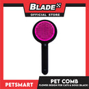 Pet Comb Easy Clean Flower Design (Black)