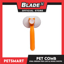 Pet Comb Easy Clean Oval Design (White)