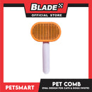 Pet Comb Easy Clean Oval Design (White)