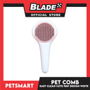 Pet Comb Easy Clean Cute Paw Design (White)