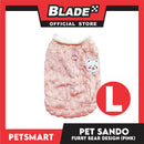 Pet Sando Furry Bear Design Pink (Large) For Cats and Dogs
