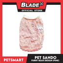 Pet Sando Furry Bear Design Pink (Large) For Cats and Dogs