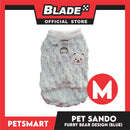 Pet Sando Furry Bear Design Blue (Medium) For Cats and Dogs