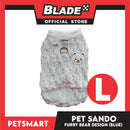 Pet Sando Furry Bear Design Blue (Large) For Cats and Dogs