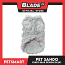Pet Sando Furry Bear Design Blue (Large) For Cats and Dogs