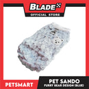 Pet Sando Furry Bear Design Blue (Large) For Cats and Dogs