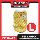 Pet Sando Furry Bear Design Yellow (Large) For Cats and Dogs