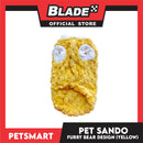 Pet Sando Furry Bear Design Yellow (Large) For Cats and Dogs