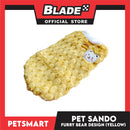 Pet Sando Furry Bear Design Yellow (Large) For Cats and Dogs