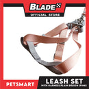 Pet Harness with Leash Plain Design (Pink)