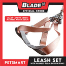 Pet Harness with Leash Plain Design (Blue)