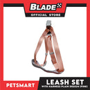 Pet Harness with Leash Plain Design (Blue)