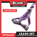 Pet Harness with Leash Plain Design (Violet)
