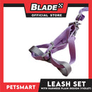 Pet Harness with Leash Plain Design (Violet)