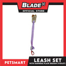 Pet Harness with Leash Plain Design (Violet)