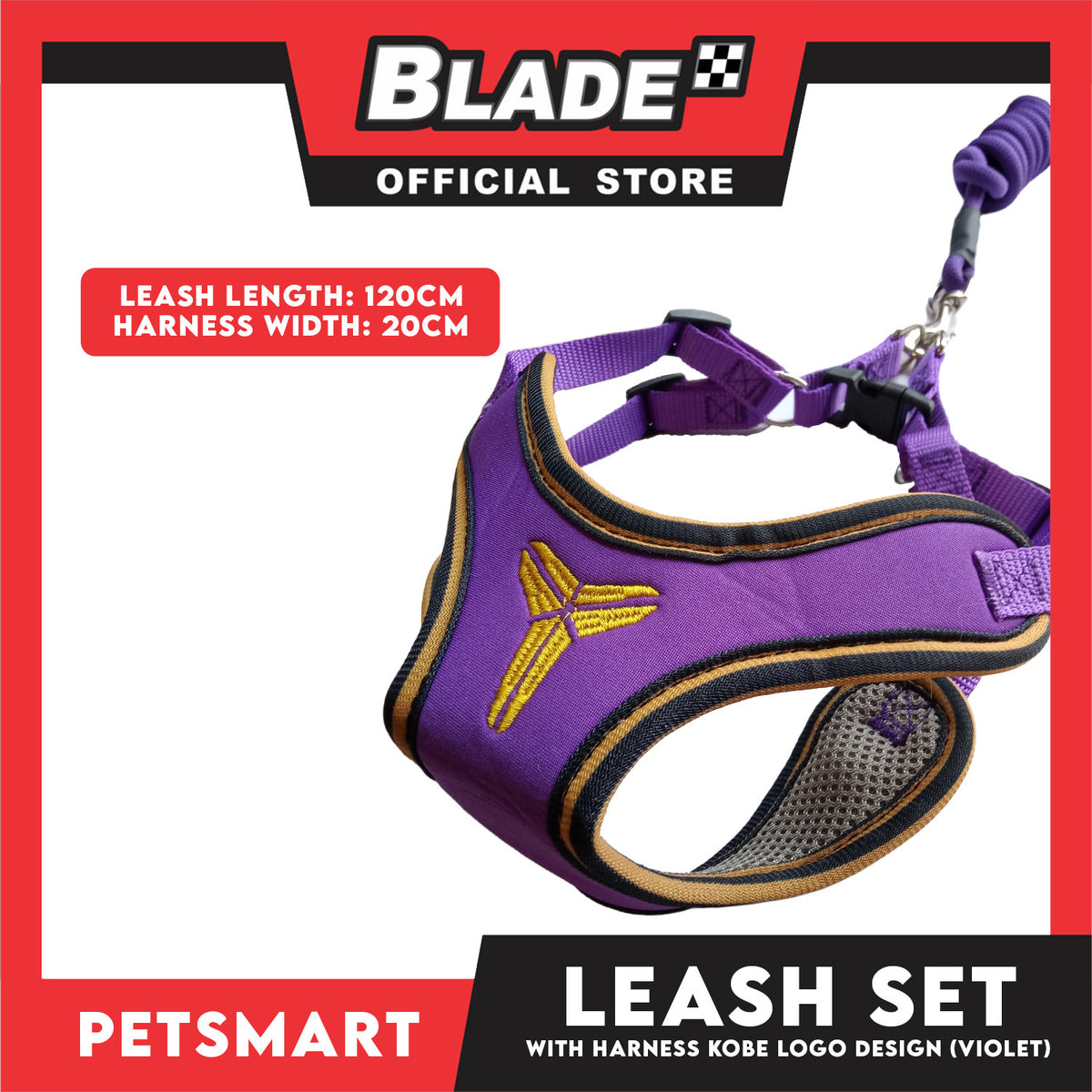 Pet Harness with Leash Kobe Basketball Design