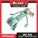 Pet Toy Squeeky Funky Rope (Blue)