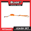 Pet Harness with Leash (Orange) Flower Design