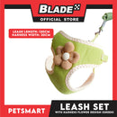 Pet Harness with Leash (Green) Flower Design